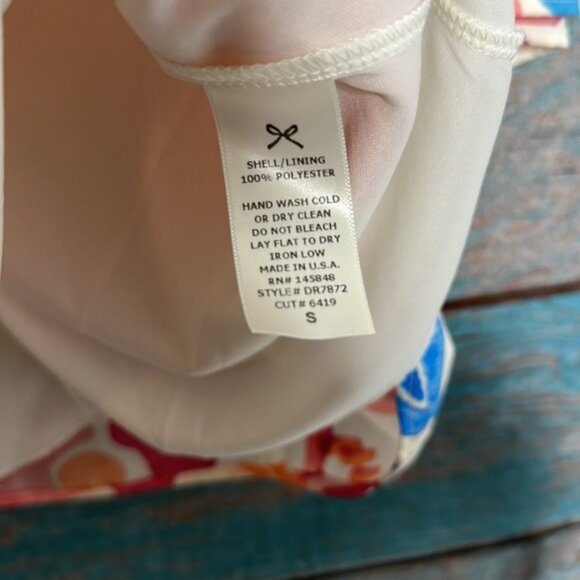 Everly Womens Floral Shift Dress Colorful Size S Bell Sleeve V Neck - Picture 5 of 13